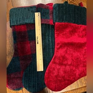 Red and Black Plaid Christmas Stockings